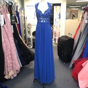 Royal Blue Lace Gown 1079